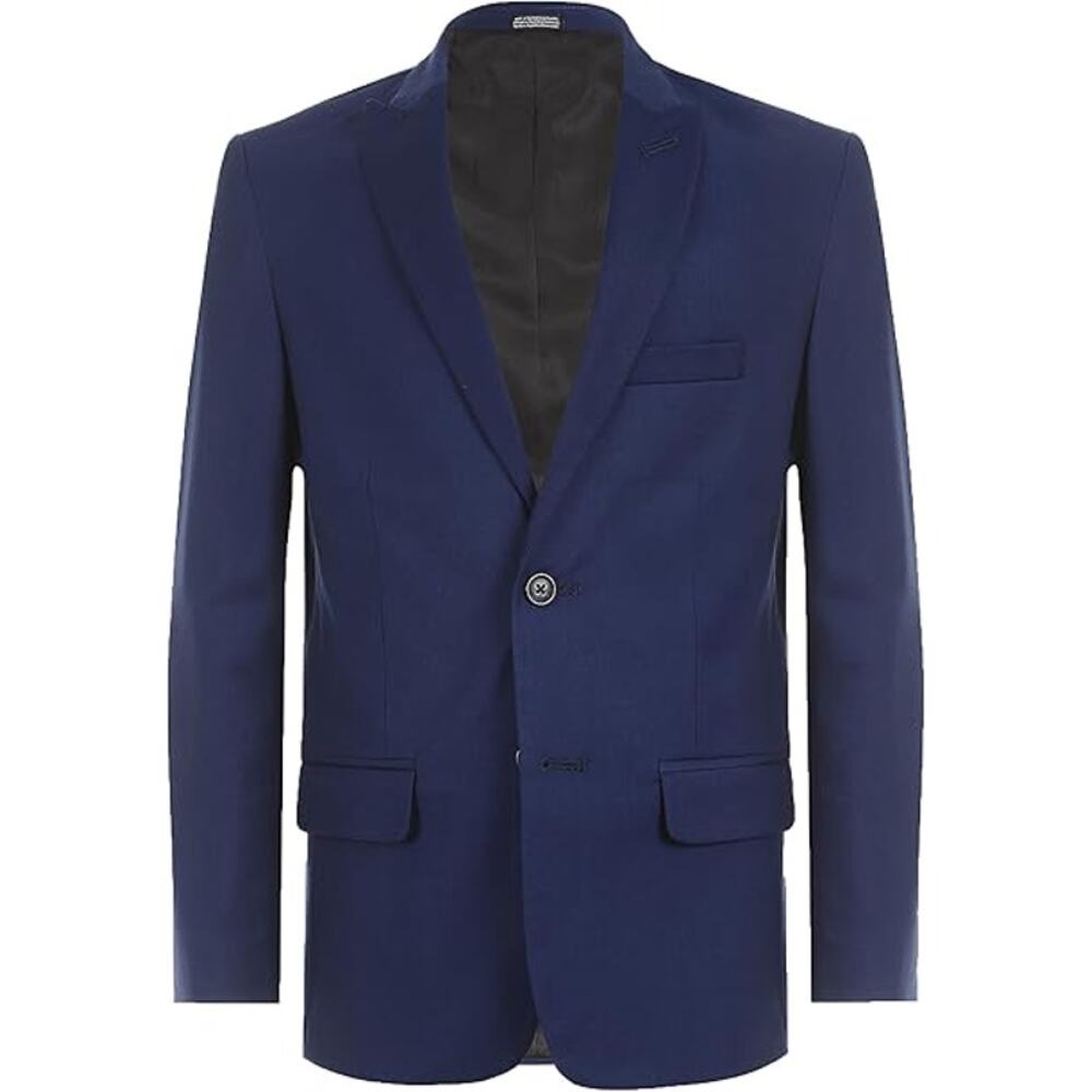 NWT Calvin Klein Boys Blazer Suit Jacket,2-Button Single Breasted Closure,Blue-8